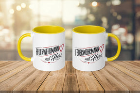 Tasse - Feuerwehrmann mit Herz