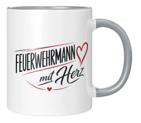 Tasse - Feuerwehrmann mit Herz