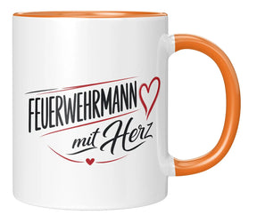 Tasse - Feuerwehrmann mit Herz