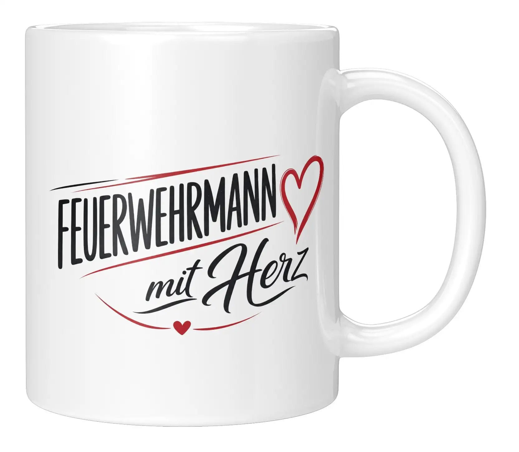 Tasse - Feuerwehrmann mit Herz