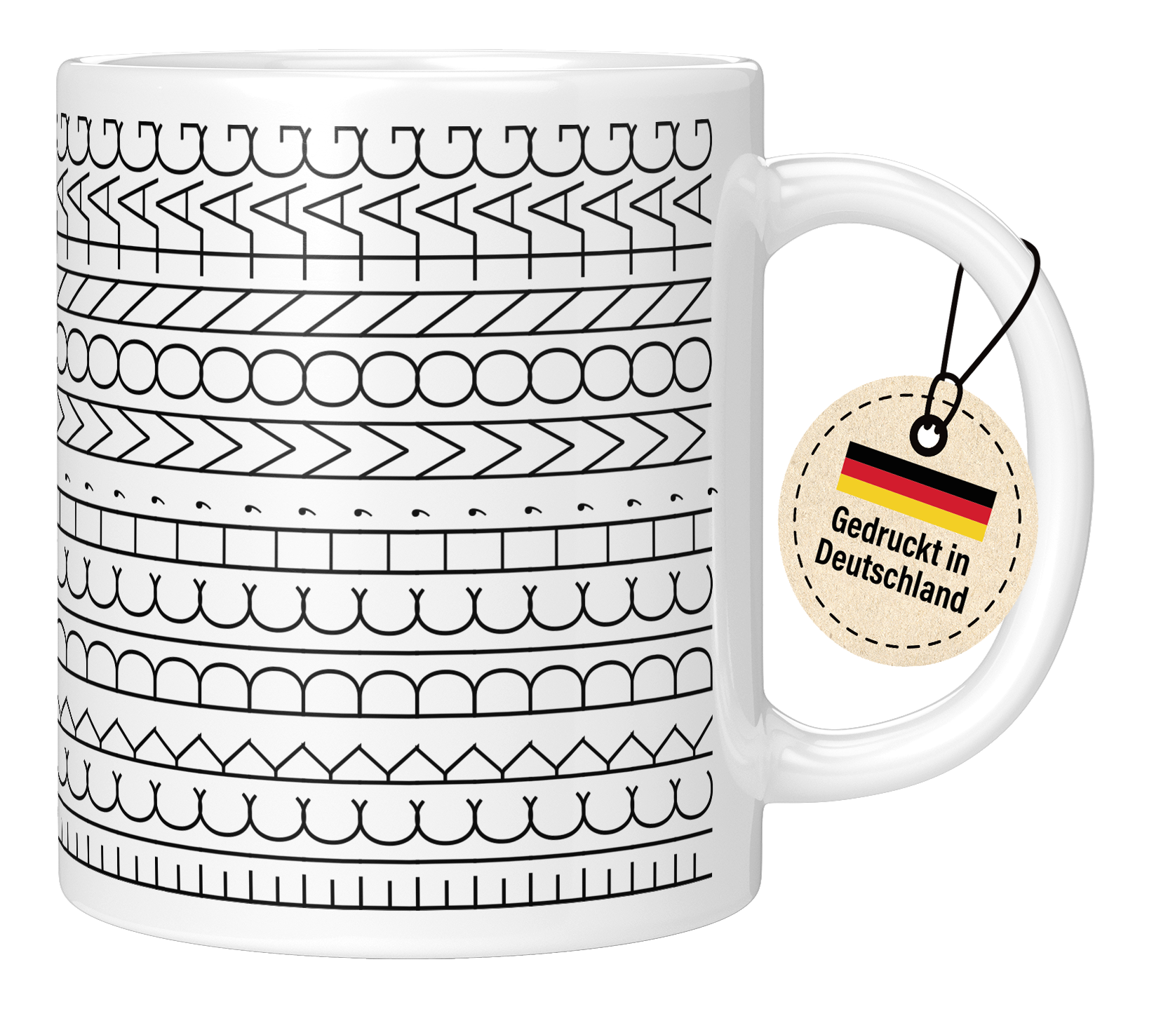 Tasse - Geometrische Muster Streifen