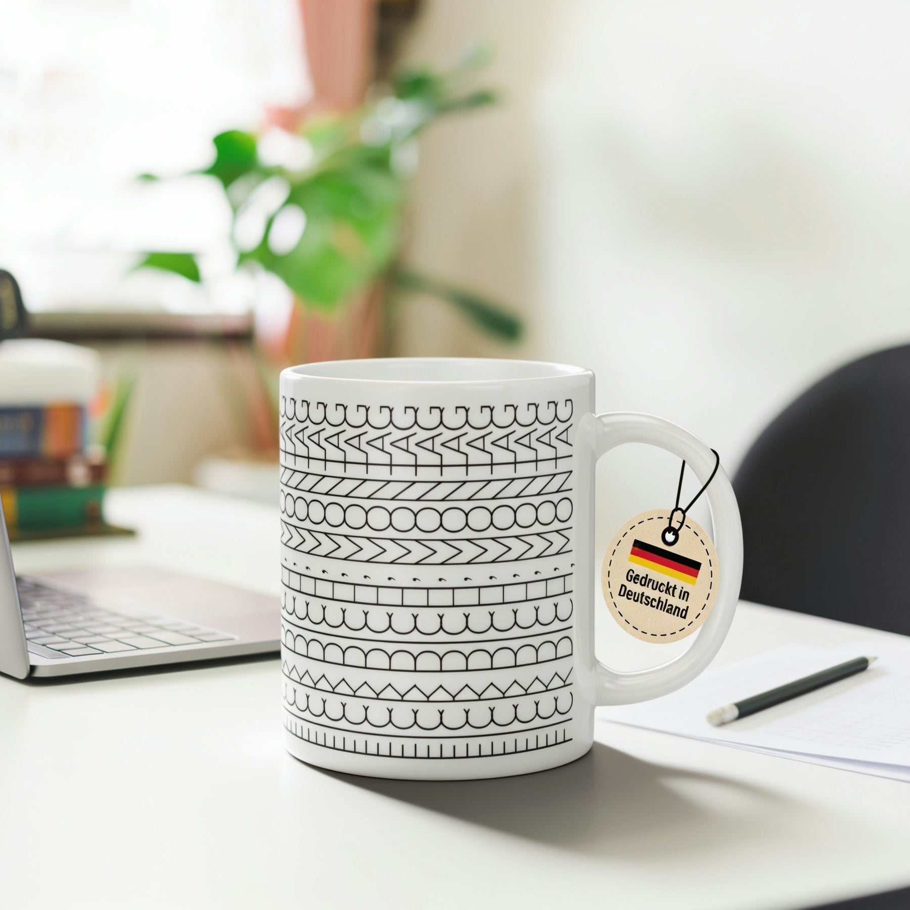 Tasse - Geometrische Muster Streifen