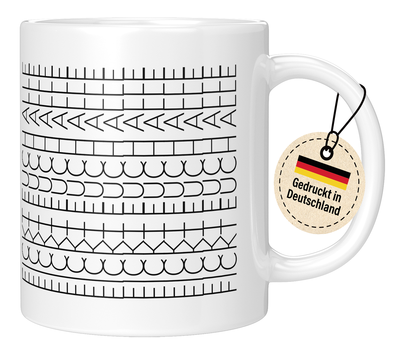 Tasse - Dekorative Nähstich-Muster