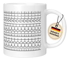 Tasse - Dekorative Nähstich-Muster