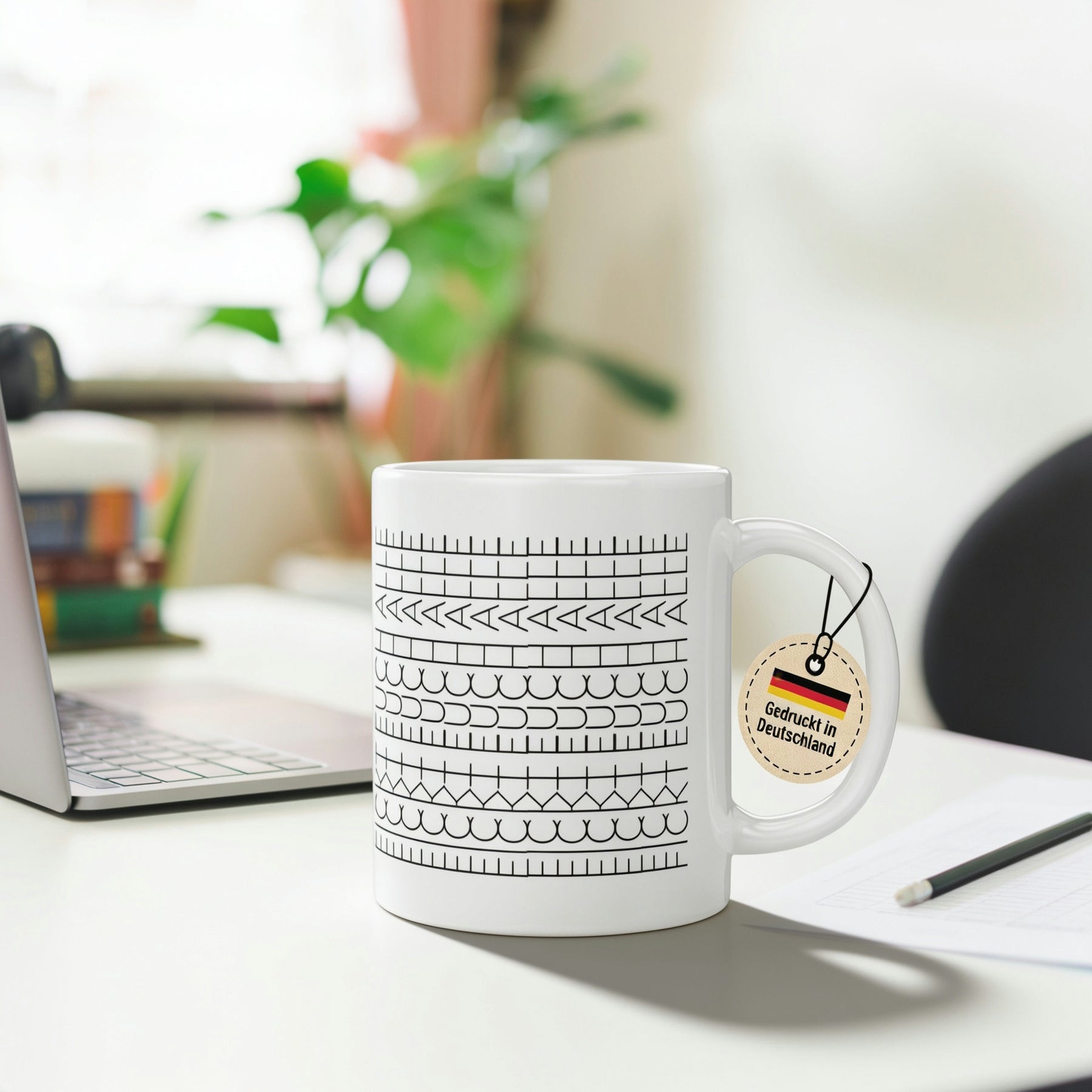 Tasse - Dekorative Nähstich-Muster