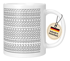 Tasse - Geometrisches Strickmuster Zickzack