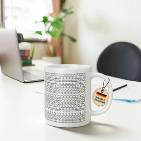 Tasse - Geometrisches Strickmuster Zickzack