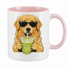 Tasse - Hund mit Sonnenbrille Matcha