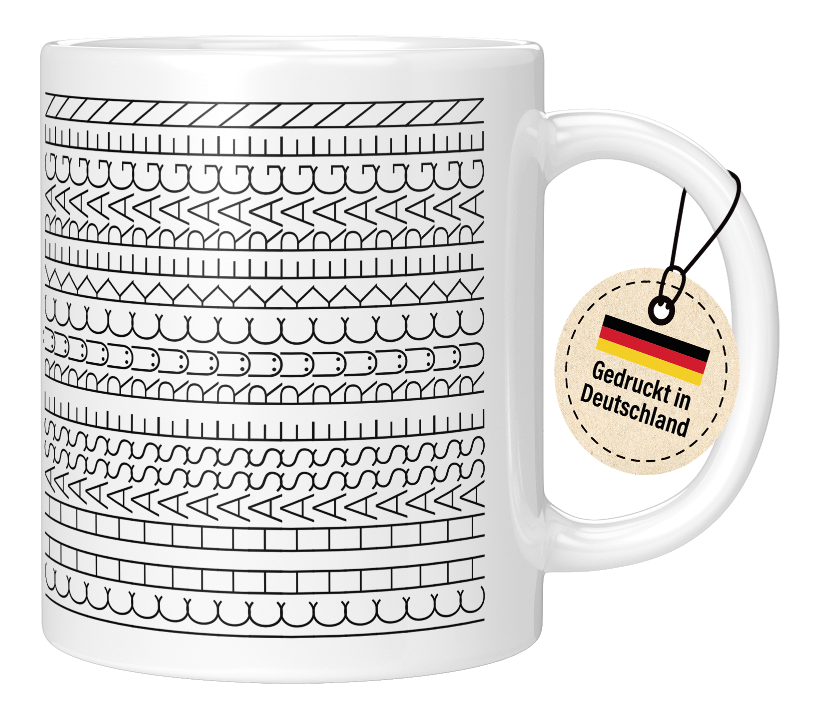 Tasse - Dekorative Linienmuster Bordüren