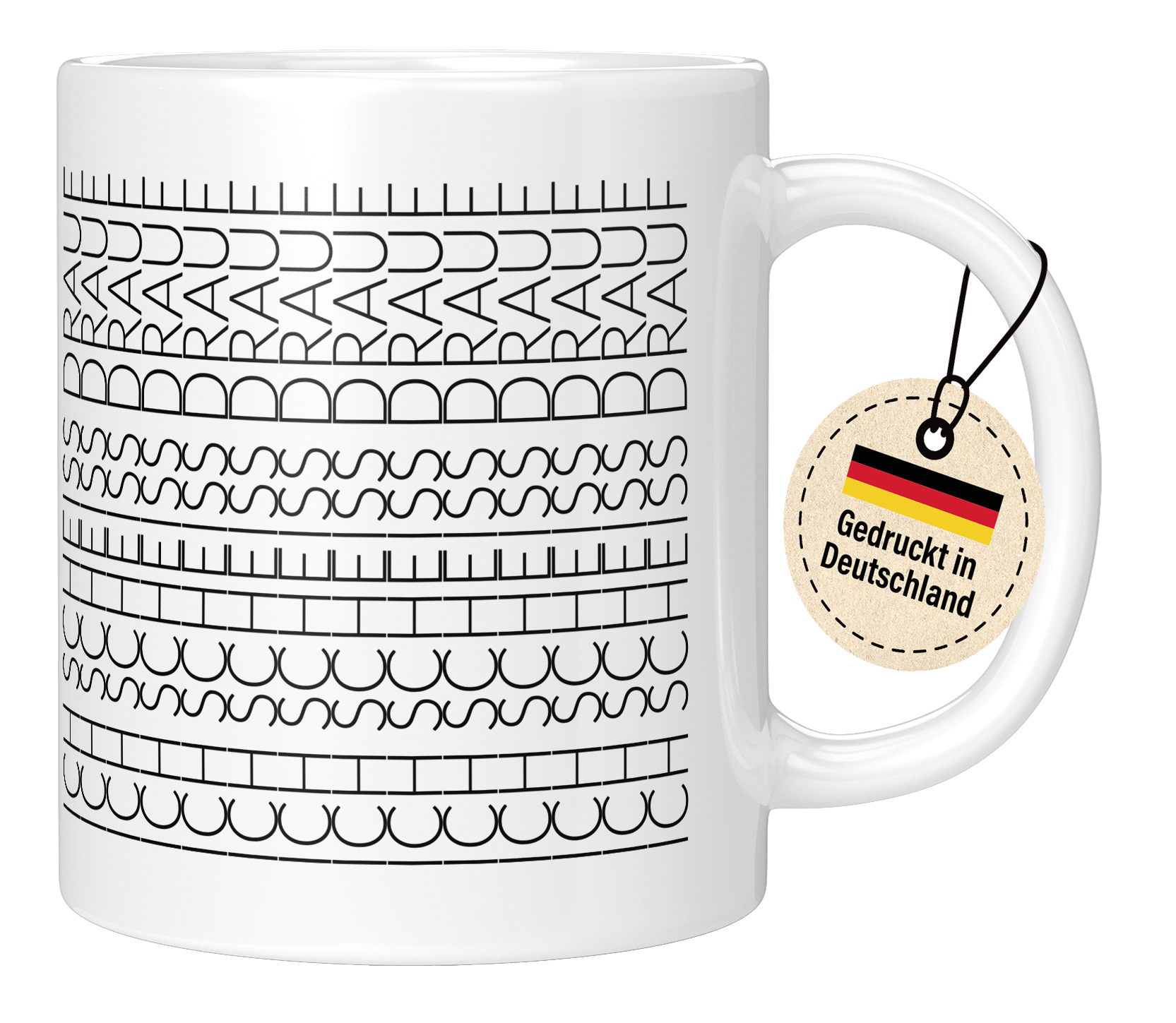 Tasse - Dekorative Nähstich-Muster