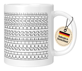 Tasse - Dekorative Nähstich-Muster