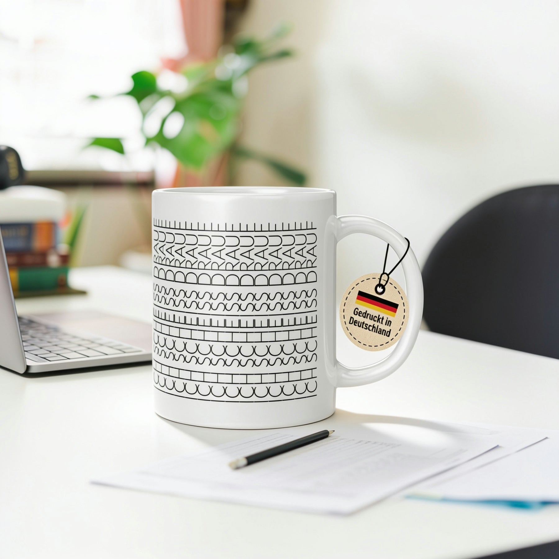 Tasse - Dekorative Nähstich-Muster