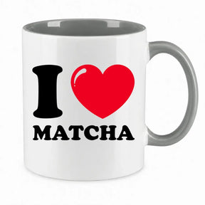 LIEBTASTISCH® Tasse mit Spruch - I ❤ Matcha - Kaffeetasse Teetasse für Matcha Fans - Doppelwandige Kaffeegläser - Cappuccino Gläser - Thermogläser Doppelwandig - {FARBE}
