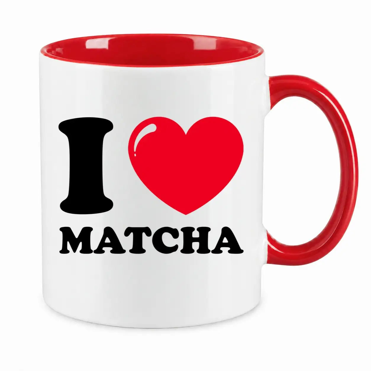 LIEBTASTISCH® Tasse mit Spruch - I ❤ Matcha - Kaffeetasse Teetasse für Matcha Fans - Doppelwandige Kaffeegläser - Cappuccino Gläser - Thermogläser Doppelwandig - {FARBE}