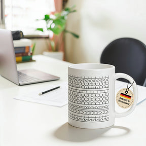 Tasse - Nähmaschinen-Stichmuster Reihen