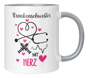 Tasse - Krankenschwester mit Herz
