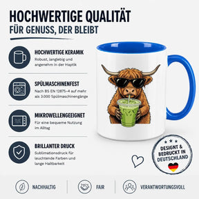 Tasse - Highland-Rind mit Sonnenbrille
