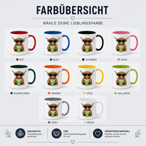 Tasse - Highland-Rind mit Sonnenbrille