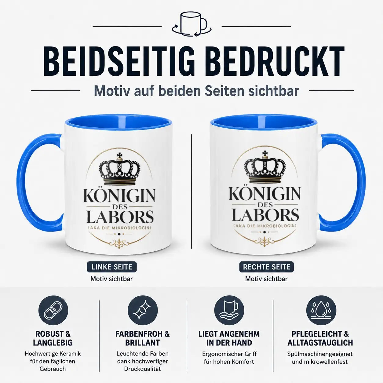 Tasse - Königin des Labors (aka die Mikrobiologin)