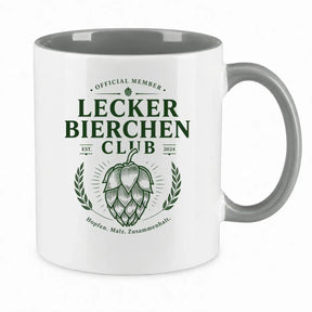 LIEBTASTISCH® Tasse mit Spruch - Official Member Lecker Bierchen Club Est. 2024 Hopfen. Malz - lustige Kaffeetasse Bier Geschenk für Männer - Sauf Tshirt - {FARBE}