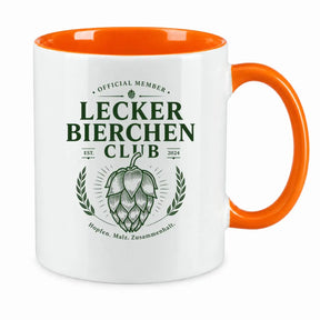 LIEBTASTISCH® Tasse mit Spruch - Official Member Lecker Bierchen Club Est. 2024 Hopfen. Malz - lustige Kaffeetasse Bier Geschenk für Männer - Sauf Tshirt - {FARBE}