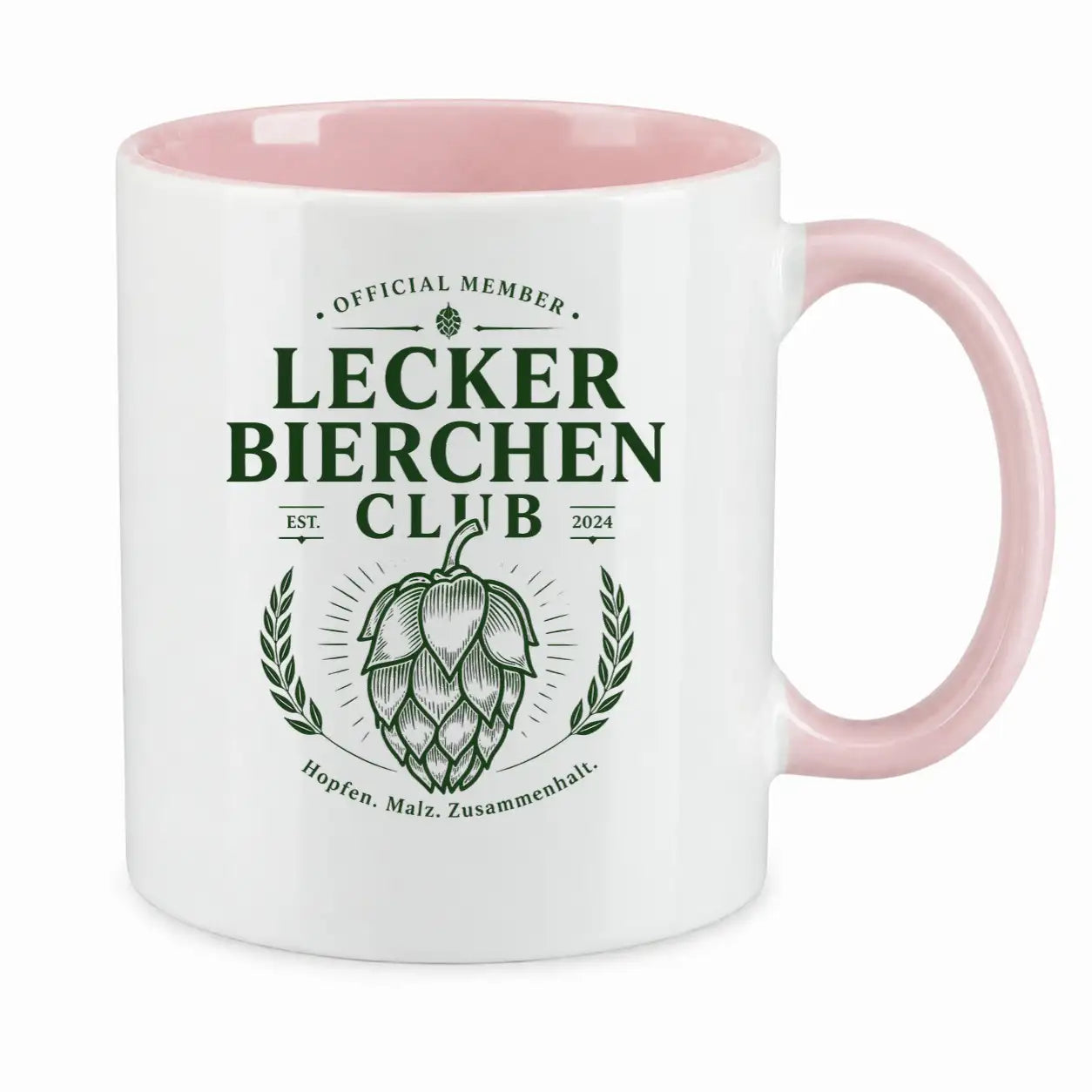 LIEBTASTISCH® Tasse mit Spruch - Official Member Lecker Bierchen Club Est. 2024 Hopfen. Malz - lustige Kaffeetasse Bier Geschenk für Männer - Sauf Tshirt - {FARBE}