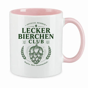 LIEBTASTISCH® Tasse mit Spruch - Official Member Lecker Bierchen Club Est. 2024 Hopfen. Malz - lustige Kaffeetasse Bier Geschenk für Männer - Sauf Tshirt - {FARBE}