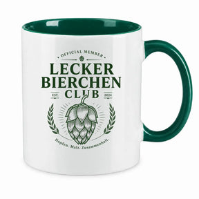 LIEBTASTISCH® Tasse mit Spruch - Official Member Lecker Bierchen Club Est. 2024 Hopfen. Malz - lustige Kaffeetasse Bier Geschenk für Männer - Sauf Tshirt - {FARBE}