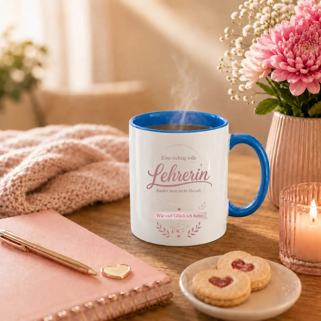 LIEBTASTISCH® Tasse mit Spruch - Eine richtig tolle Lehrerin findet man nicht überall - Geschenk für Lehrerin Grundschule - 50. Karte - 67 Lehrer - {FARBE}