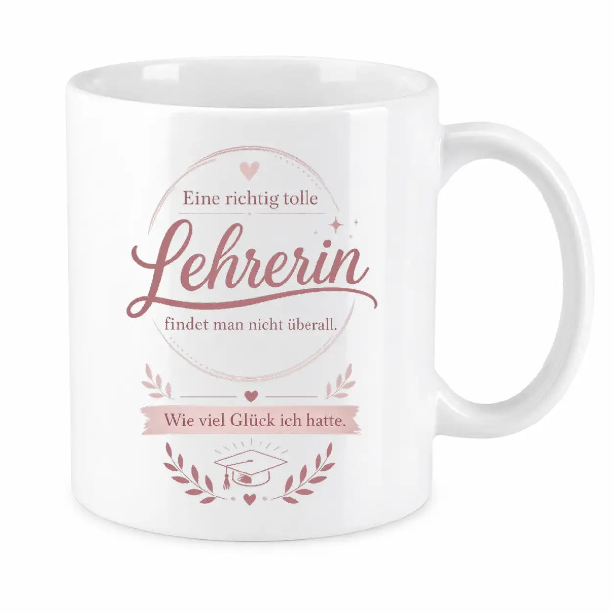 LIEBTASTISCH® Tasse mit Spruch - Eine richtig tolle Lehrerin findet man nicht überall - Geschenk für Lehrerin Grundschule - 50. Karte - 67 Lehrer - {FARBE}
