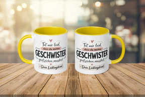 Tasse - Tut mir leid, dass du meine Geschwister großziehen musstest. - Dein Lieblingskind