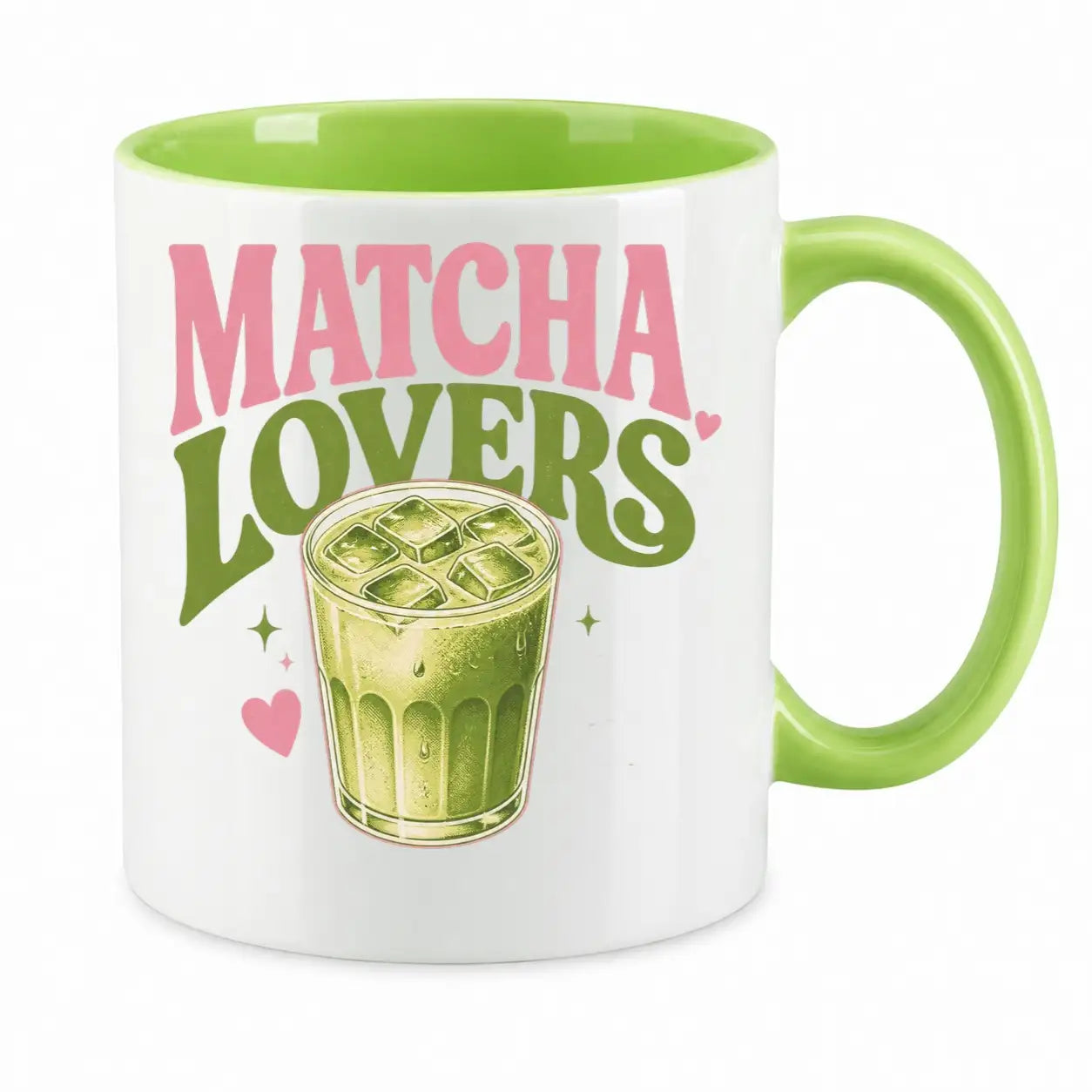 LIEBTASTISCH® Tasse mit Spruch - Matcha Lovers - Teetasse für Matcha Fans mit Glas Motiv - Matchaset - {FARBE}