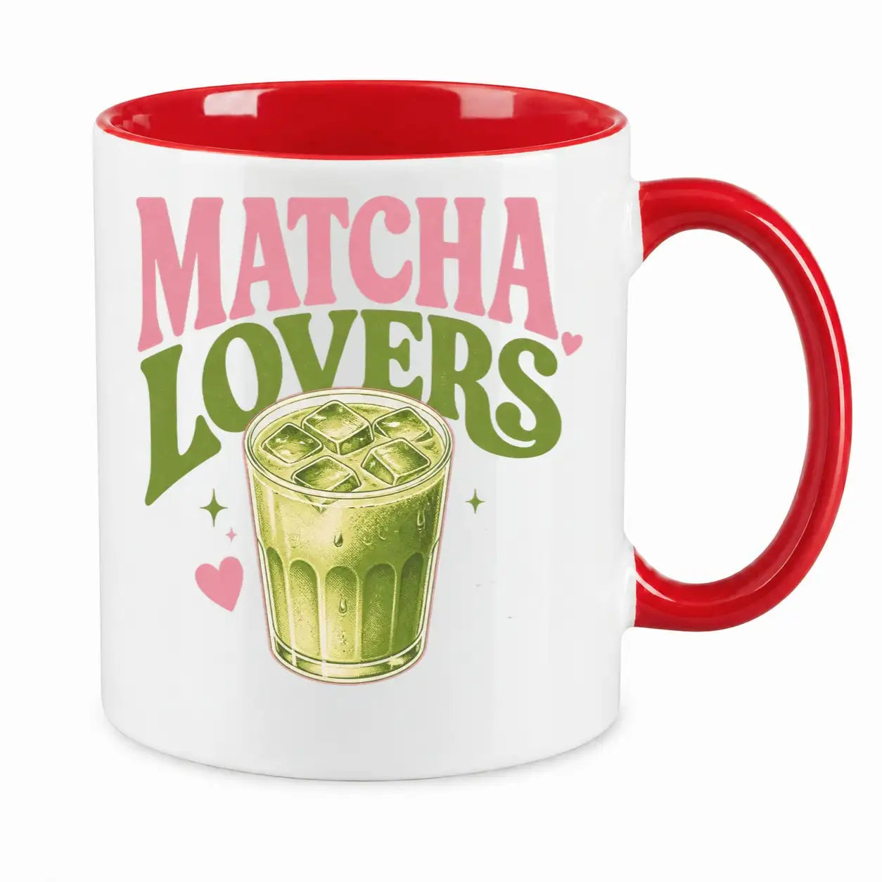 LIEBTASTISCH® Tasse mit Spruch - Matcha Lovers - Teetasse für Matcha Fans mit Glas Motiv - Matchaset - {FARBE}