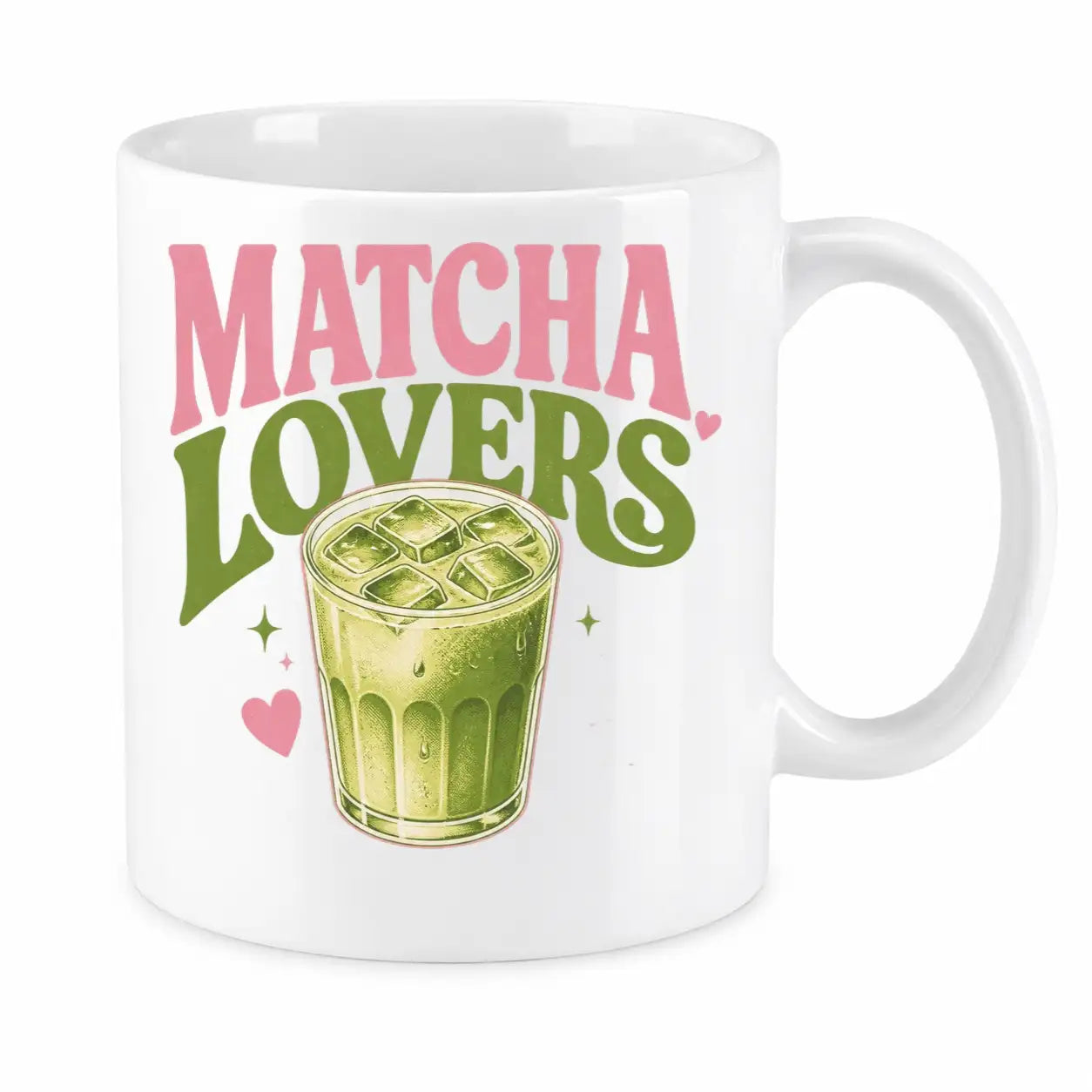 LIEBTASTISCH® Tasse mit Spruch - Matcha Lovers - Teetasse für Matcha Fans mit Glas Motiv - Matchaset - {FARBE}