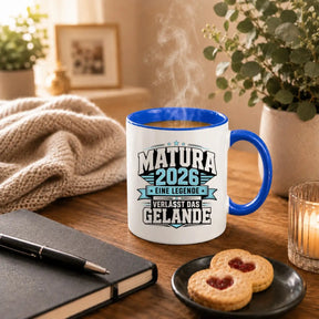 LIEBTASTISCH® Tasse mit Spruch - Matura 2026 Eine Legende verlässt das Gelände - lustige Kaffeetasse Matura Geschenk Abitur Abi Geschenke - {FARBE}