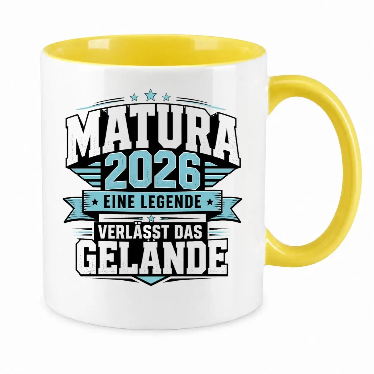 LIEBTASTISCH® Tasse mit Spruch - Matura 2026 Eine Legende verlässt das Gelände - lustige Kaffeetasse Matura Geschenk Abitur Abi Geschenke - {FARBE}