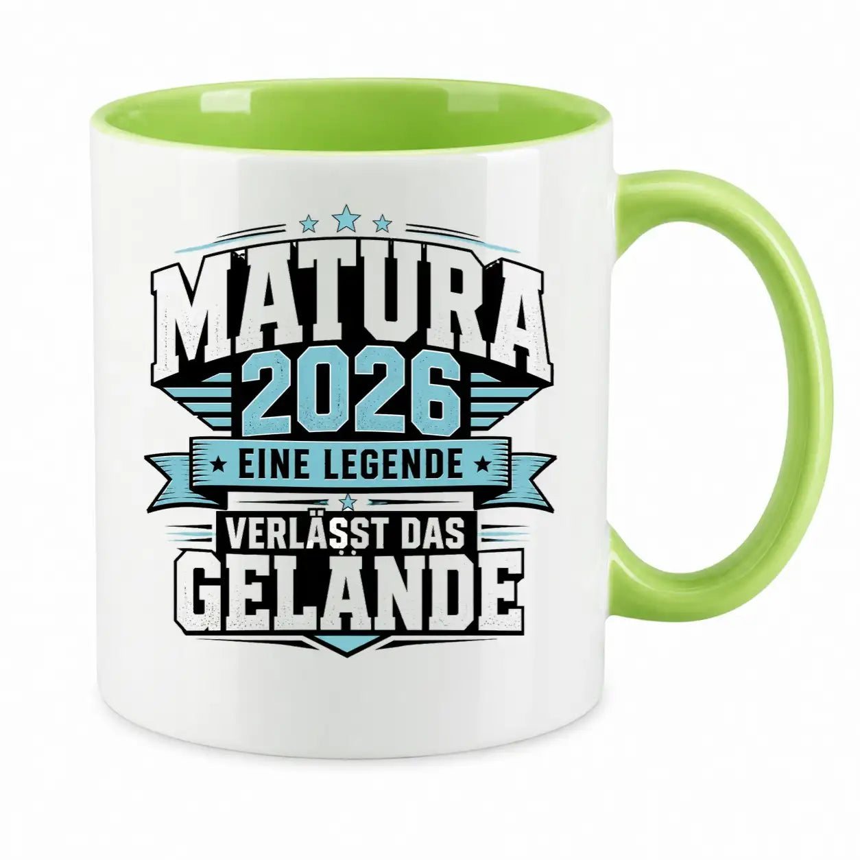 LIEBTASTISCH® Tasse mit Spruch - Matura 2026 Eine Legende verlässt das Gelände - lustige Kaffeetasse Matura Geschenk Abitur Abi Geschenke - {FARBE}