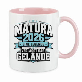 LIEBTASTISCH® Tasse mit Spruch - Matura 2026 Eine Legende verlässt das Gelände - lustige Kaffeetasse Matura Geschenk Abitur Abi Geschenke - {FARBE}