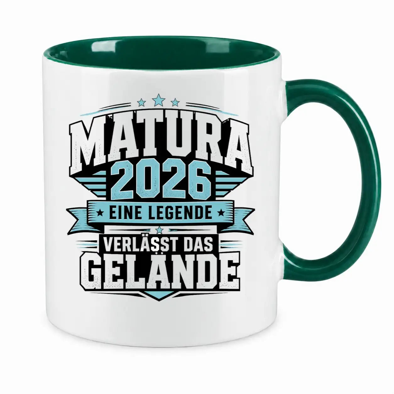 LIEBTASTISCH® Tasse mit Spruch - Matura 2026 Eine Legende verlässt das Gelände - lustige Kaffeetasse Matura Geschenk Abitur Abi Geschenke - {FARBE}