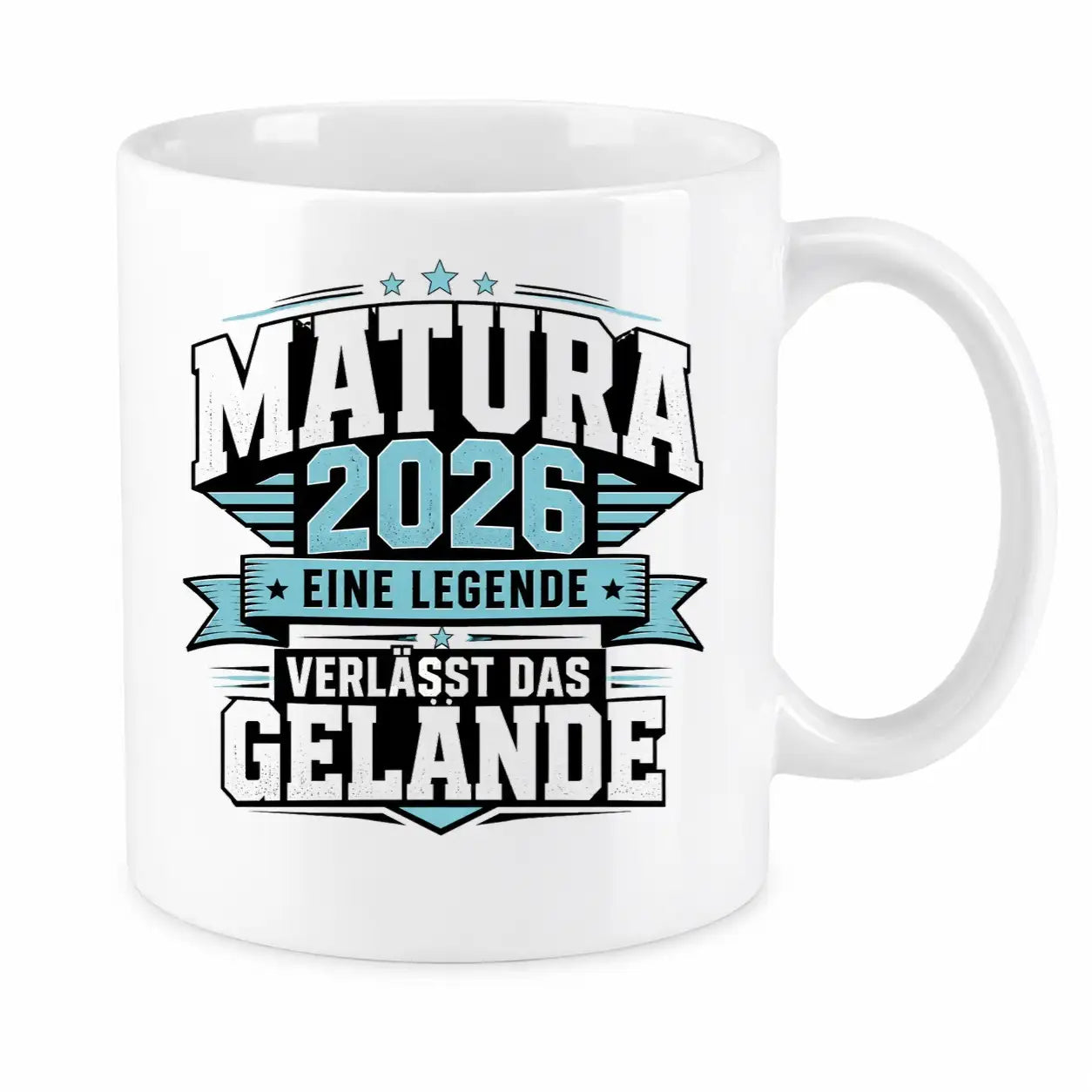 LIEBTASTISCH® Tasse mit Spruch - Matura 2026 Eine Legende verlässt das Gelände - lustige Kaffeetasse Matura Geschenk Abitur Abi Geschenke - {FARBE}