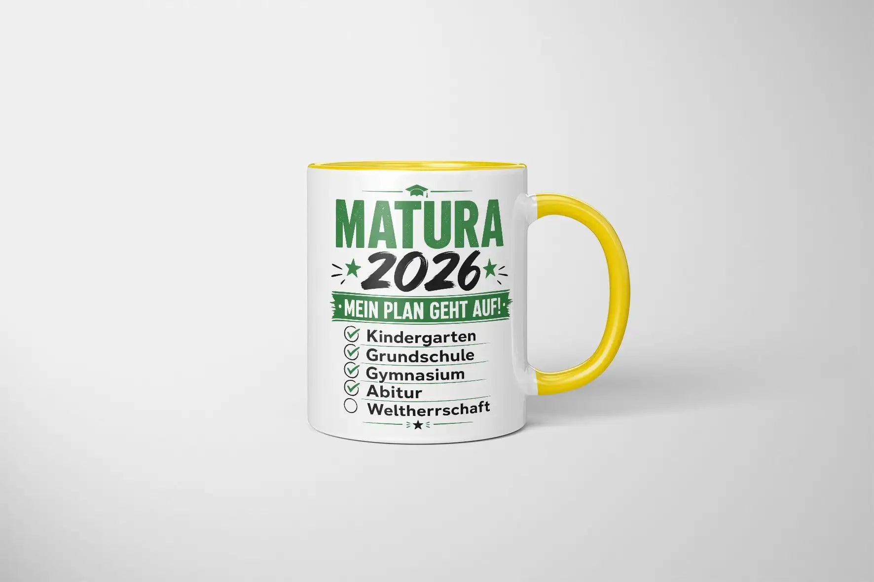 Tasse - Matura 2026 - Mein Plan geht auf! Kindergarten, Grundschule, Gymnasium, Abitur, Weltherrschaft