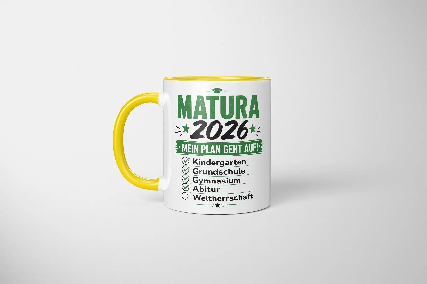 Tasse - Matura 2026 - Mein Plan geht auf! Kindergarten, Grundschule, Gymnasium, Abitur, Weltherrschaft