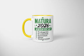 Tasse - Matura 2026 - Mein Plan geht auf! Kindergarten, Grundschule, Gymnasium, Abitur, Weltherrschaft