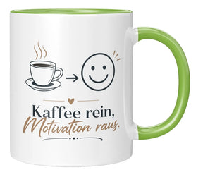 Tasse - Kaffee rein, Motivation raus.