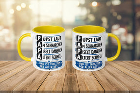 Tasse - Papa - Pupst laut, Am schnarchen, Piselt daneben, Altert schnell