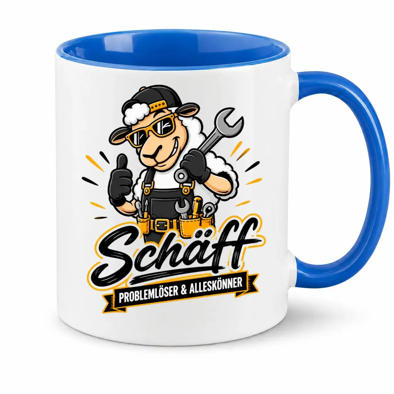 Tasse - Schaf Handwerker Mechaniker Motiv