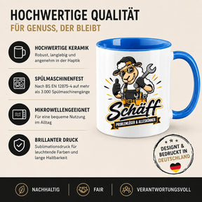 Tasse - Schaf Handwerker Mechaniker Motiv