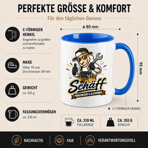 Tasse - Schaf Handwerker Mechaniker Motiv
