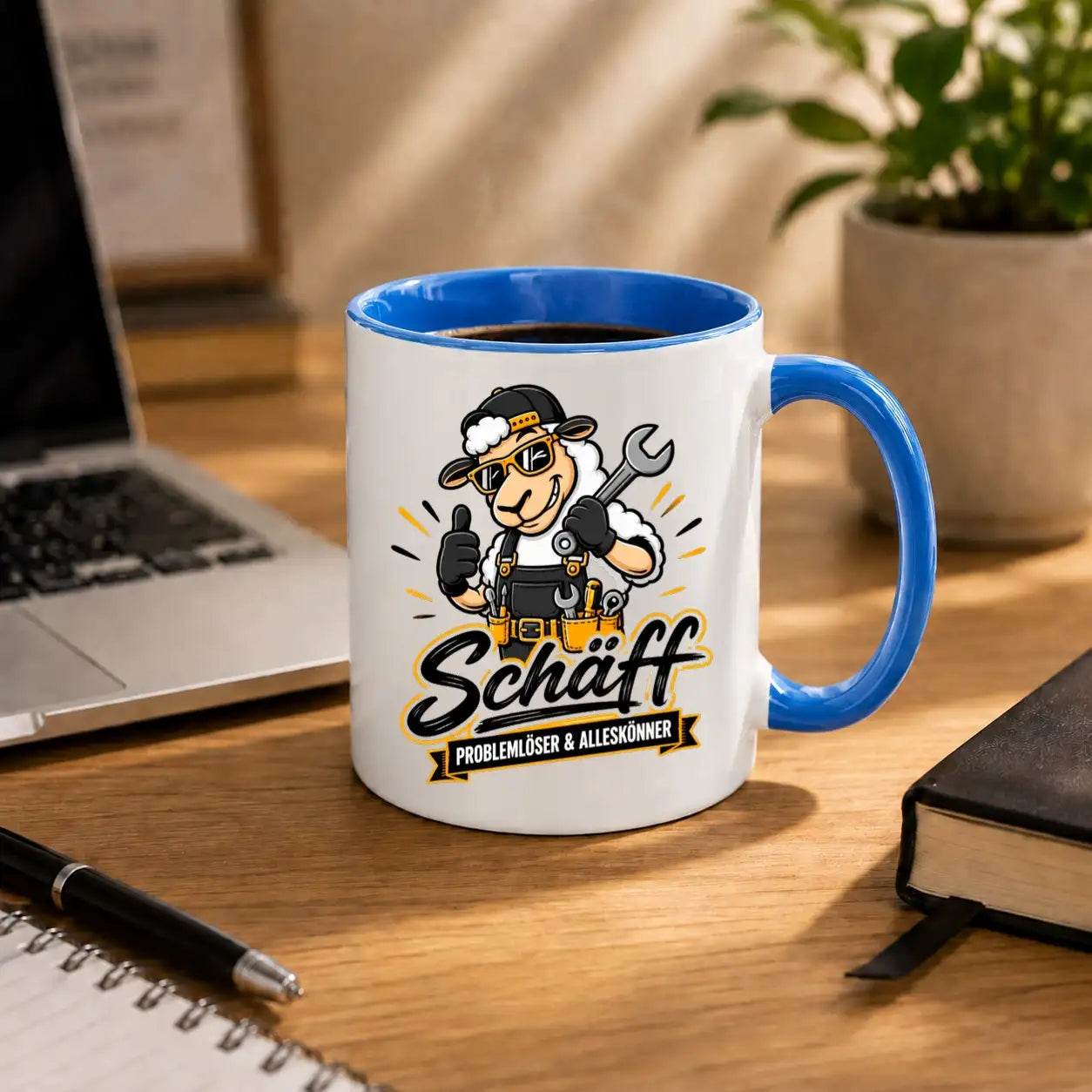 Tasse - Schaf Handwerker Mechaniker Motiv