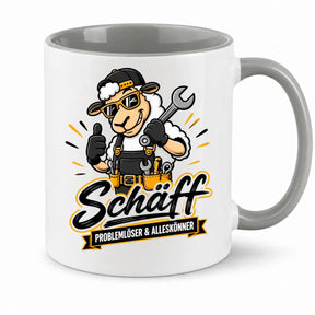 Tasse - Schaf Handwerker Mechaniker Motiv